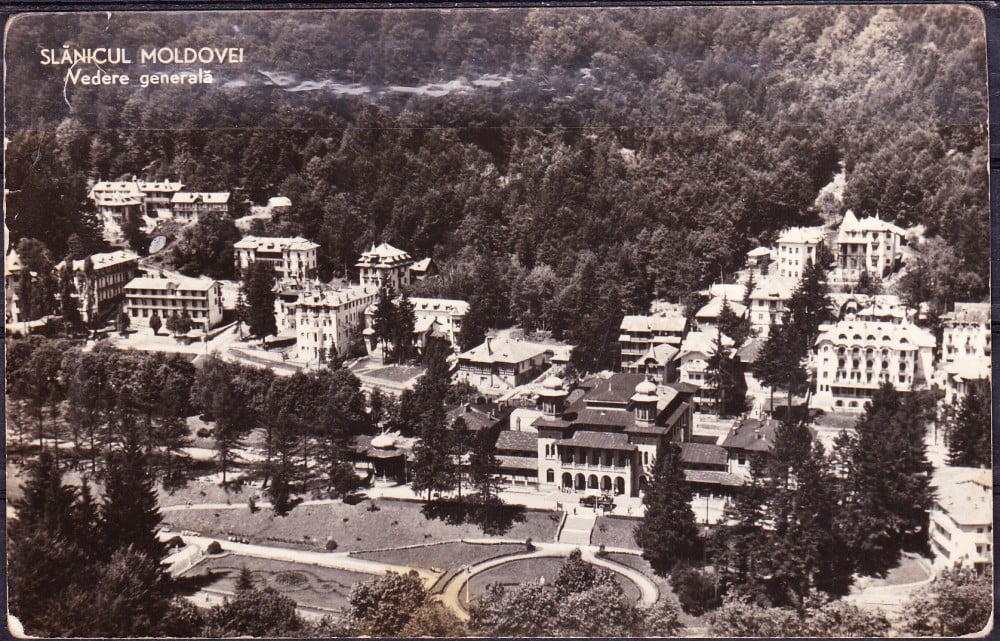 Fotografie: Ilustrată „Slănicul Moldovei”, 1960, circulată