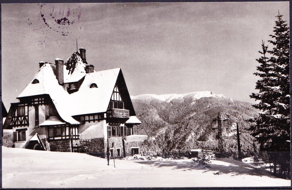 Fotografie: Ilustrată „Predeal — vedere spre masivul Piatra Mare”, 1966, circulată