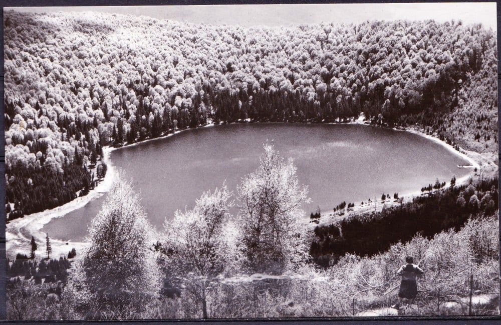 Fotografie: Ilustrată „Tușnad — Lacul Sfânta Ana”, 1964, circulată