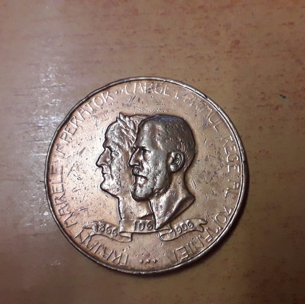 Fotografie: Medalie „Expoziția Generală Română, București 1906”, bronz, 4 cm