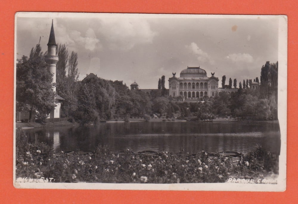 Fotografie: Ilustrată „București — Parcul Carol”, 1941, cenzură militară și ștampile de propagandă