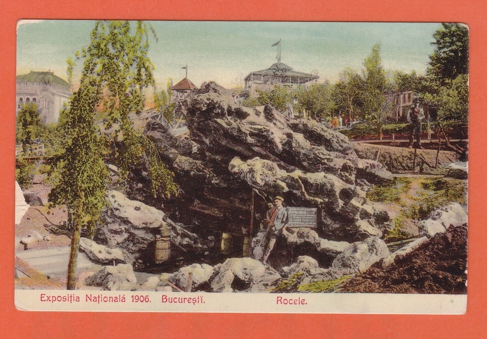 Fotografie: Ilustrată „Expoziția Națională București 1906 — Rocele”, necirculată