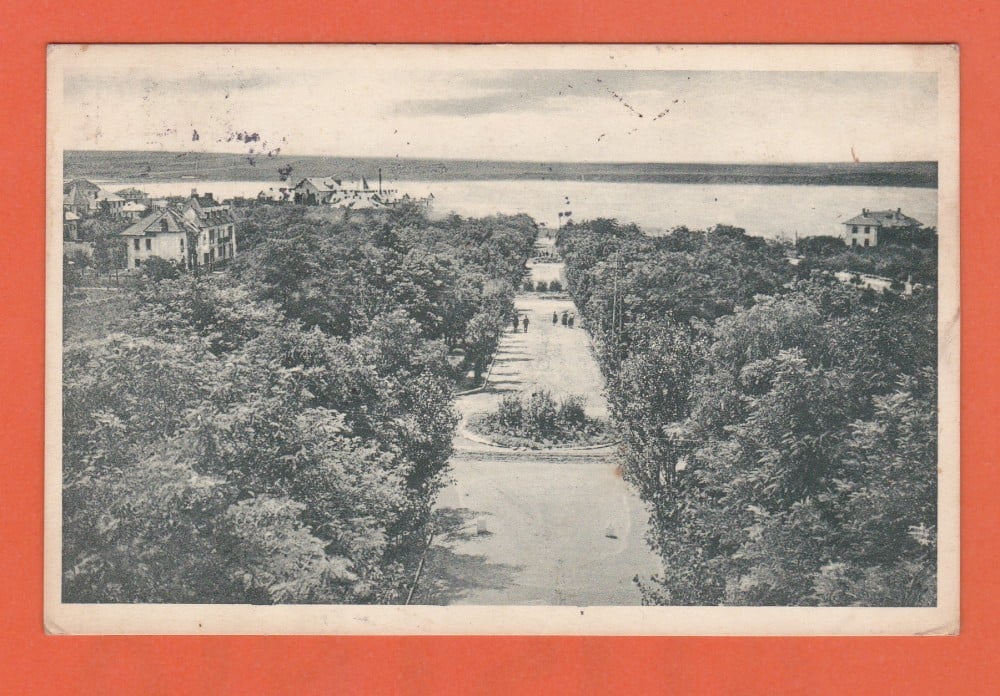 Fotografie: Ilustrată „Parcul Movila — Movila Carmen Sylva”, 1934, circulată spre Cernăuți