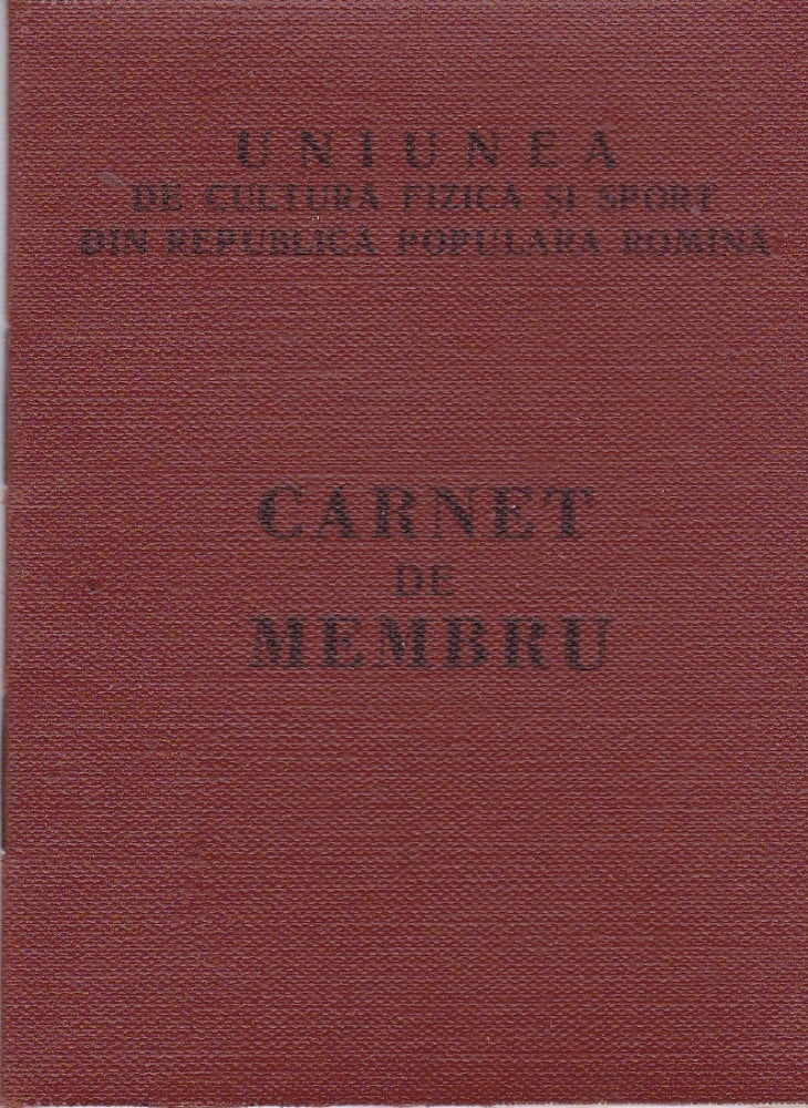 Fotografie: Carnet de membru U.C.F.S., Asociația sportivă Steagul Roșu, Săveni, 1958, 1958