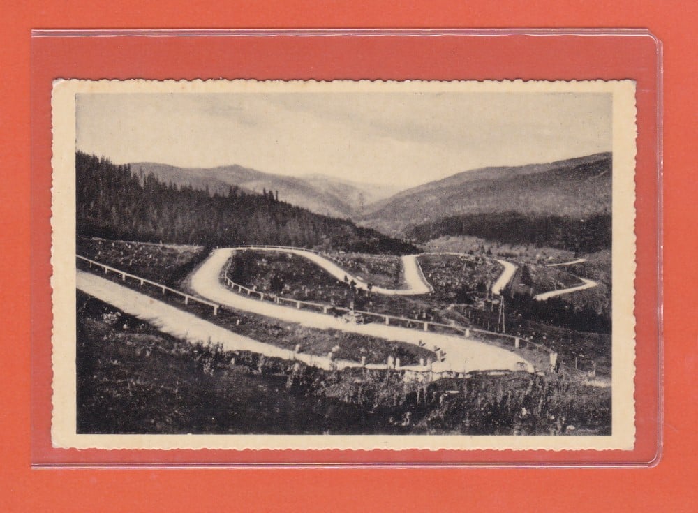 Fotografie: Vedere „Vatra Dornei — serpentinele de pe Mestecăniș”, 1939, necirculată