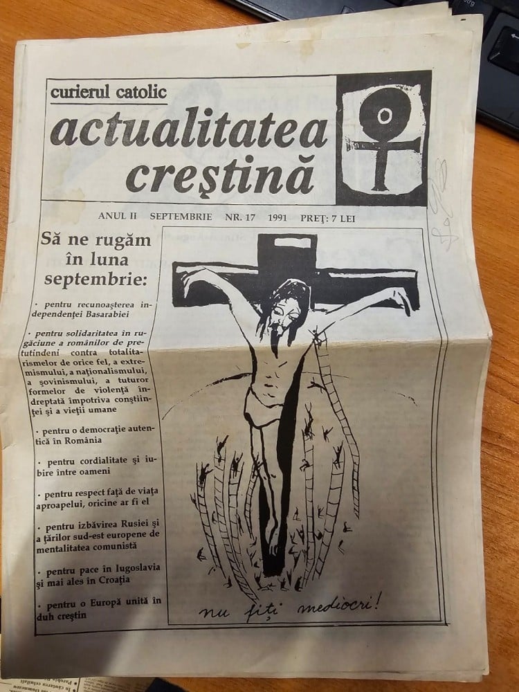 Fotografie: Ziarul „Curierul catolic — Actualitatea creștină”, nr. 17, 1991, 1991