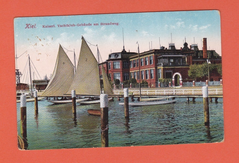 Fotografie: Carte poștală „Kiel — portul cu bărci și vapoare”, Germania, necirculată
