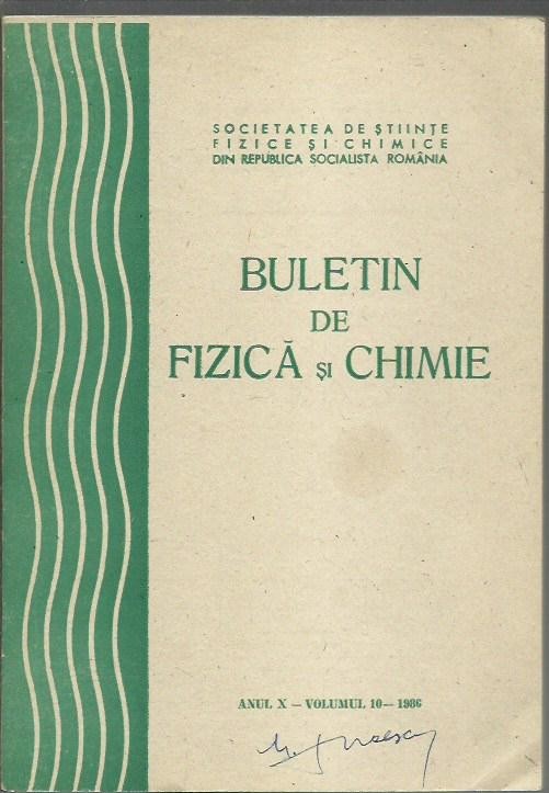 Buletin de fizică și chimie, anul 1986