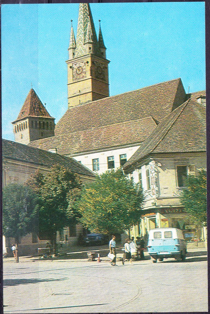 Fotografie: Mediaș, vedere — carte poștală nr. 733, necirculată